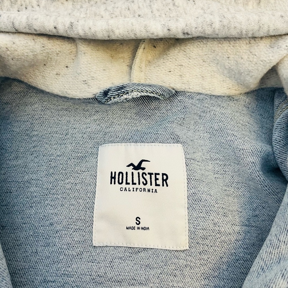 Hollister Light Blue Hooded Jacket - Picture 2 of 2